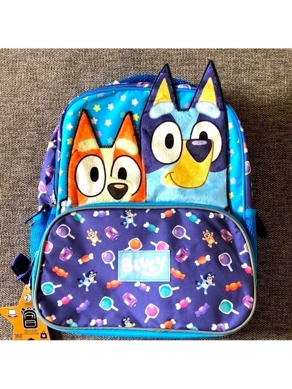 Moose Bluey Bingo Kids Boy Girl 14" Backpack Book Bag Blue